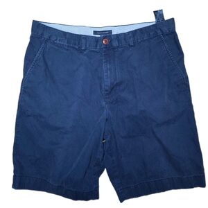 Tommy Hilfiger Casual Chino Shorts Men's Size 36 Navy Blue Flat Front‎